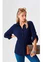 Blusa Para Mujer Manga 3/4 Azul Marca L&H Ref. 1F412390 de L&H