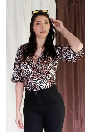 Camiseta Para Mujer Manga 3/4 Naranja Marca L&H