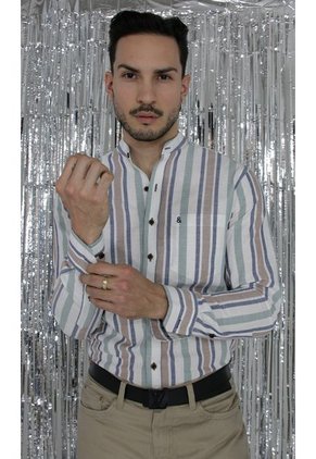 Camisa Para Hombre Manga Larga Verde Marca L&H