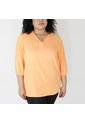 Blusa Para Mujer. Manga 3/4 Naranja Marca L&H de L&H