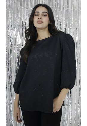 Blusa Para Mujer Manga 3/4 Negro Marca L&H