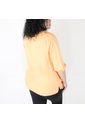 Blusa Para Mujer. Manga 3/4 Naranja Marca L&H de L&H