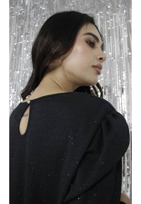 Blusa Para Mujer Manga 3/4 Negro Marca L&H