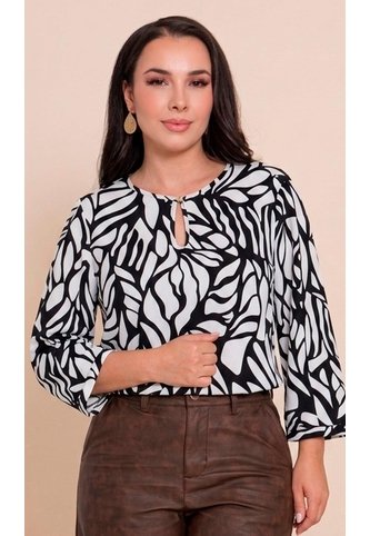 Blusa Para Mujer Manga 3/4 Negro Marca L&H Ref. 5P412311 L&H