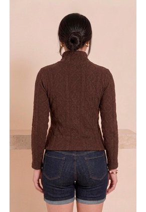Camiseta Para Mujer Manga Larga Cafe Marca L&H Ref. 1F409576