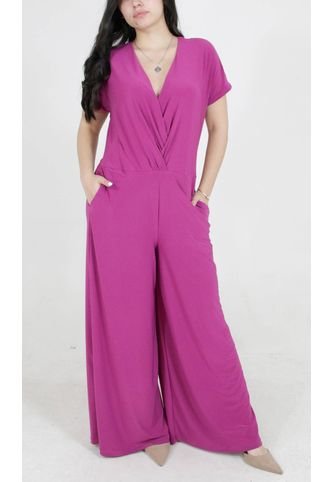 Enterizo Para Mujer Manga Corta Morado Marca L&H L&H