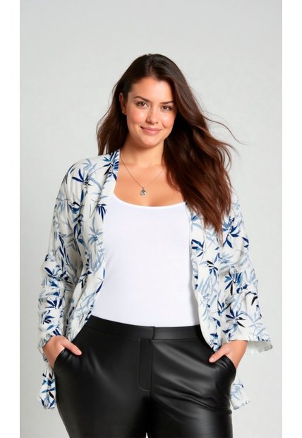 Chilango Para Mujer. Manga 3/4 Azul Marca L&H Ref. 7D636026