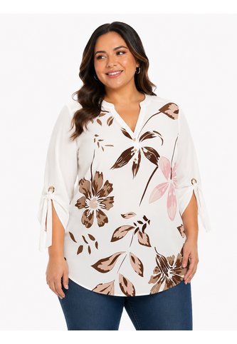 Blusa Para Mujer. Manga 3/4 Cafe Marca L&H Ref. 4R612038 L&H