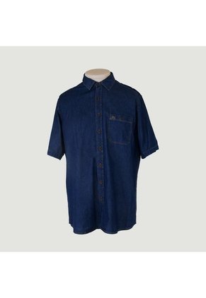 Camisa Para Hombre Manga Corta Azul Marca L&H