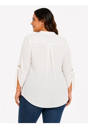 Blusa Para Mujer. Manga 3/4 Cafe Marca L&H Ref. 4R612038