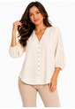 Blusa Para Mujer Manga 3/4 Amarillo Marca L&H Ref. 4R412133 de L&H