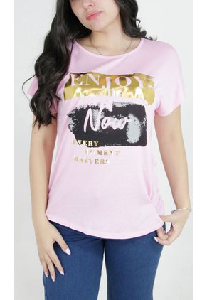 Camiseta Para Mujer Rosado Marca L&H