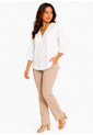 Blusa Para Mujer Manga 3/4 Blanco Marca L&H Ref. 4R412133 de L&H