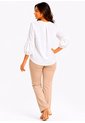 Blusa Para Mujer Manga 3/4 Blanco Marca L&H Ref. 4R412133 de L&H