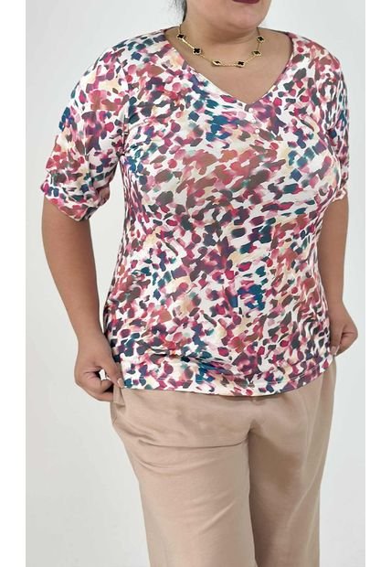 Camiseta Para Mujer. Manga Corta Fucsia Marca L&H