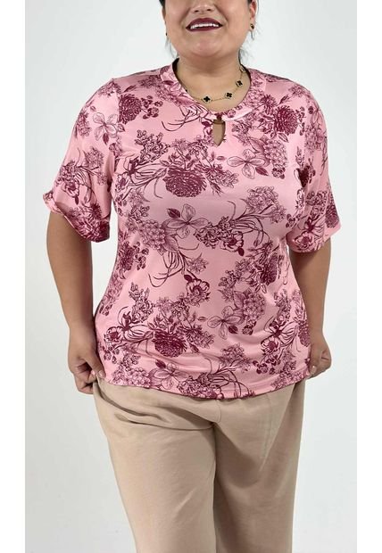 Camiseta Para Mujer. Manga 3/4 Rojo Marca L&H
