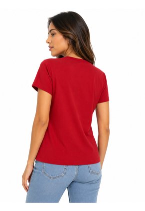 Camiseta Para Mujer Manga Corta Rojo Marca L&H Ref. 4R409245