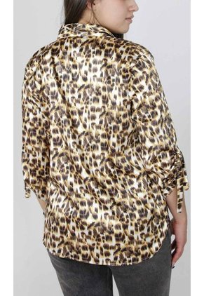 Blusa Para Mujer Manga 3/4 Cafe Marca L&H