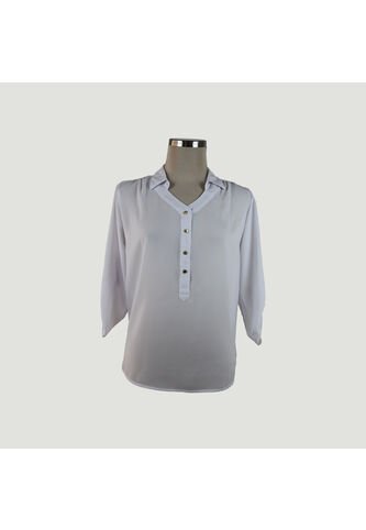 Blusa Para Mujer Manga 3/4 Blanco Marca L&H Ref. 1F412151 L&H