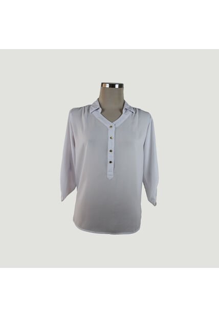 Blusa Para Mujer Manga 3/4 Blanco Marca L&H Ref. 1F412151