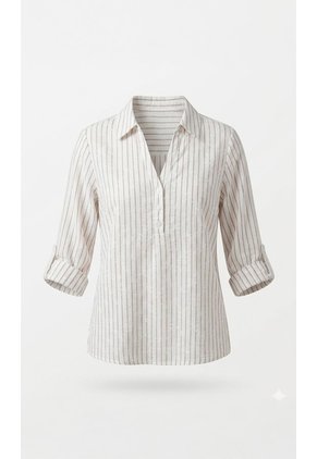Blusa Para Mujer Manga 3/4 Taupe Marca L&H Ref. 5P412295
