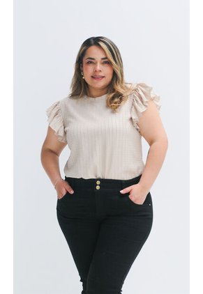 Camiseta Para Mujer. Beige Marca L&H Ref. 2J609084