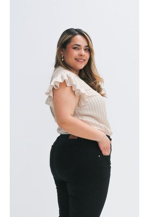 Camiseta Para Mujer. Beige Marca L&H Ref. 2J609084