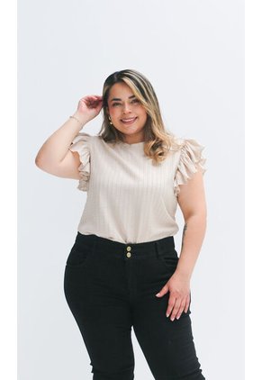 Camiseta Para Mujer. Beige Marca L&H Ref. 2J609084