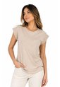 Camiseta Para Mujer Manga Corta Beige Marca L&H Ref. 4R409241 de L&H