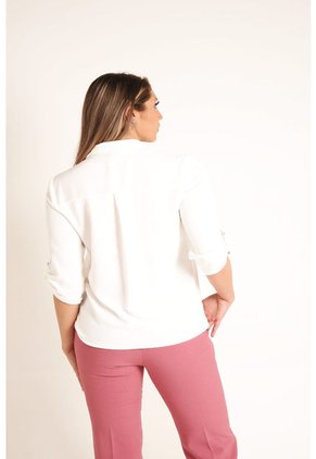 Blusa Para Mujer Manga 3/4 Crudo Marca L&H