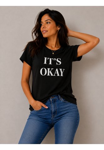 Camiseta Para Mujer Manga Corta Negro Marca L&H Ref. 4R409237 L&H