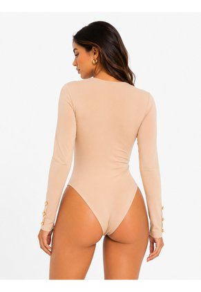 Camiseta Para Mujer Manga Larga Beige Marca L&H Ref. 4R409238