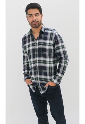 Camisa Para Hombre Manga Larga Azul Marca L&H Ref. 7Y101229