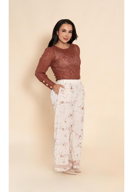 Pantalon Para Mujer Beige Marca L&H Ref. 7D407006