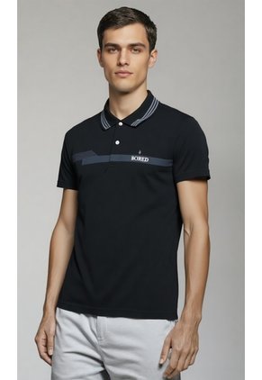 Polo Para Hombre Manga Corta Negro Marca L&H Ref. 4K109130