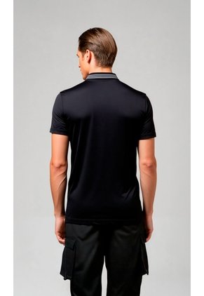Polo Para Hombre Manga Corta Negro Marca L&H Ref. 4K109130