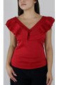 Camiseta Para Mujer Manga Sisa Rojo Marca L&H de L&H