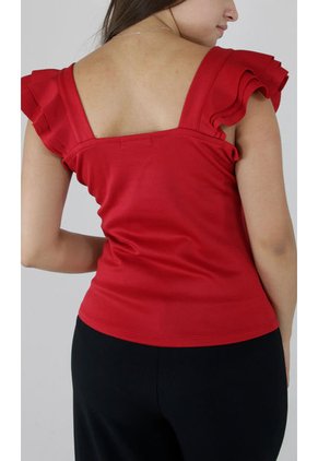 Camiseta Para Mujer Manga Sisa Rojo Marca L&H