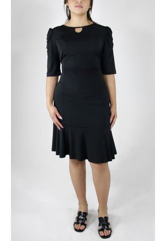 Vestido Para Mujer Manga Corta Negro Marca L&H L&H
