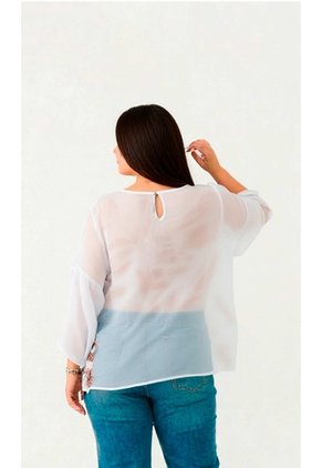 Blusa Para Mujer. Manga 3/4 Cafe Marca L&H Ref. 4R612036