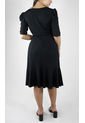Vestido Para Mujer Manga Corta Negro Marca L&H de L&H