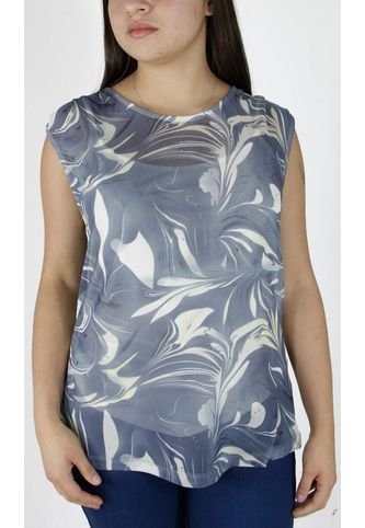Blusa Para Mujer Manga Sisa Gris Claro Marca L&H L&H
