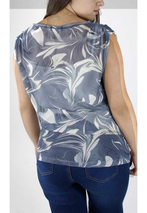 Blusa Para Mujer Manga Sisa Gris Claro Marca L&H