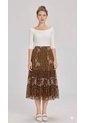Falda Para Mujer Cafe Marca L&H Ref. 2J414072 de L&H