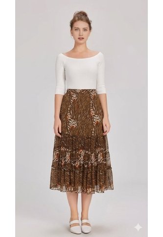 Falda Para Mujer Cafe Marca L&H Ref. 2J414072 L&H