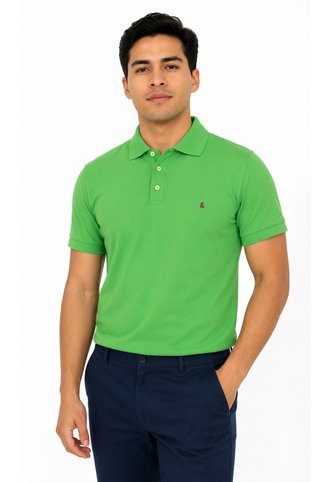 Polo Para Hombre Manga Corta Verde Marca L&H Ref. 4Q109001 L&H
