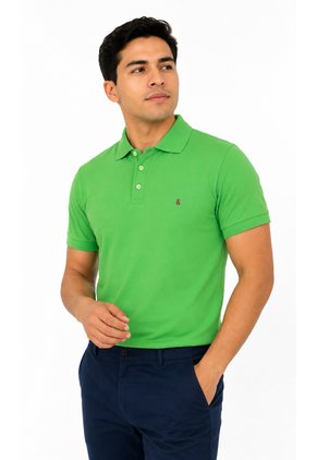 Polo Para Hombre Manga Corta Verde Marca L&H Ref. 4Q109001