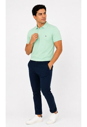 Polo Para Hombre Manga Corta Verde Marca L&H Ref. 4Q109001