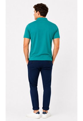 Polo Para Hombre Manga Corta Verde Marca L&H Ref. 4Q109001
