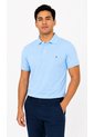 Polo Para Hombre Manga Corta Azul Claro Marca L&H Ref. 4Q109001 de L&H